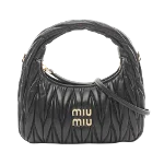 Black Leather Miu Miu Handbag