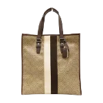 Beige Canvas Coach Tote