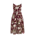 Burgundy Fabric Alice + Olivia Dress