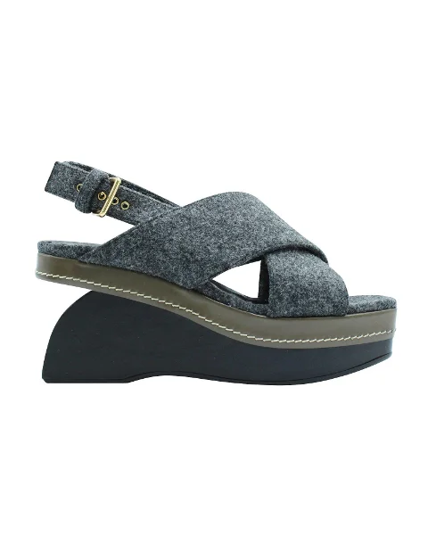 Grey Fabric Marni Sandals