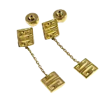 Gold Metal Givenchy Earrings