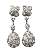 Silver Metal SWAROVSKI Earrings