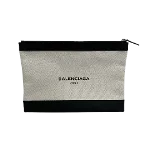 Black Canvas Balenciaga Clutch