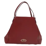 Red Leather Coach Shoulder Bag