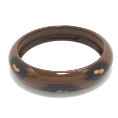 Brown Plastic Hermès Ring