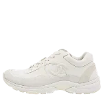 White Leather Chanel Sneakers