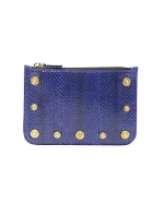 Blue Leather Versace Pouch