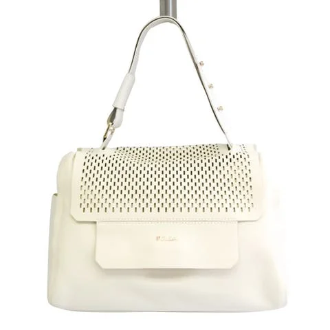 White Leather Furla Handbag