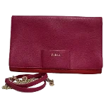 Pink Leather Furla Shoulder Bag