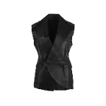 Black Leather Costume National Vest