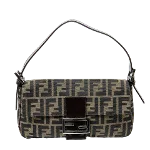 Green Canvas Fendi Baguette