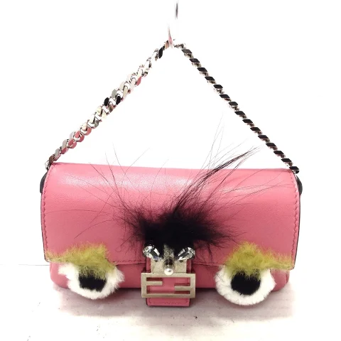 Pink Leather Fendi Handbag