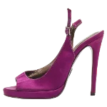 Purple Satin Roberto Cavalli Heels