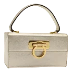 Gold Leather Salvatore Ferragamo Pouch