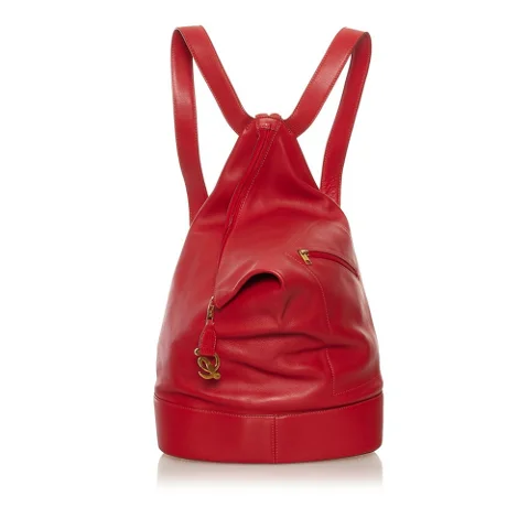 Red Leather Loewe Backpack