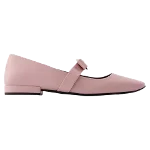 Pink Leather Versace Flats