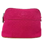 Pink Canvas Hermès Pouch