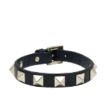 Black Leather Valentino Bracelet