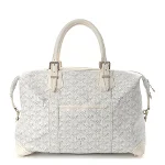 White Canvas Goyard Travel Bag