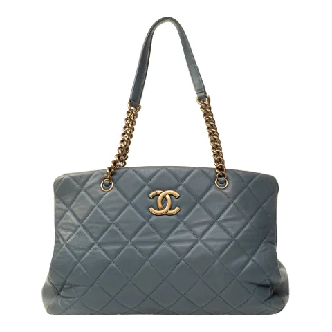 Blue Leather Chanel Shoulder Bag