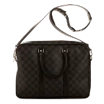 Grey Canvas Louis Vuitton Porte Documents Voyage