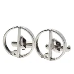 Silver Metal Dunhill Earrings