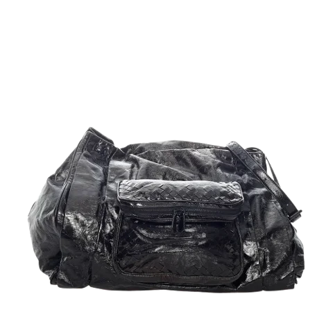 Black Leather Bottega Veneta Shoulder Bag