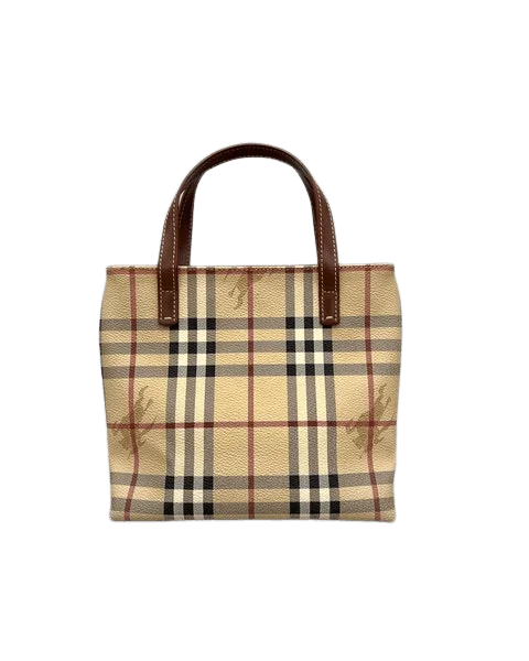 Beige Canvas Burberry Tote