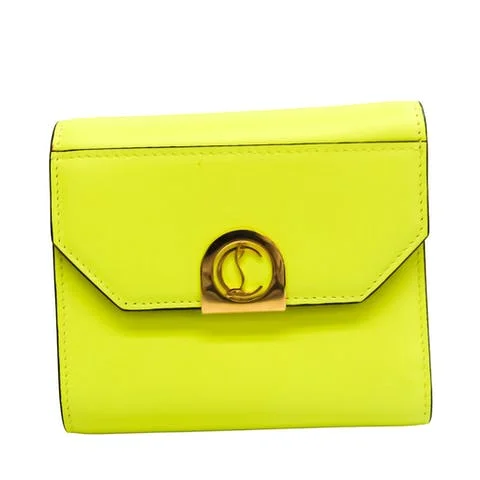 Yellow Leather Christian Louboutin Wallet