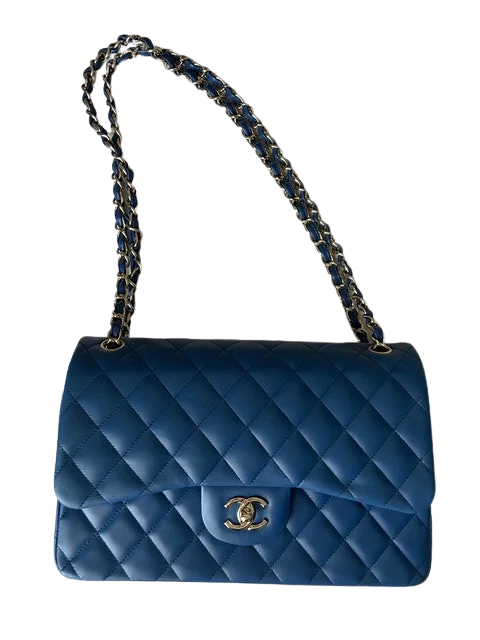 Blue Leather Chanel Flap Bag