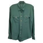 Green Silk Balmain Shirt