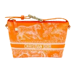 Orange Leather Dior Cosmetic Pouch