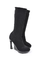 Black Fabric Jil Sander Boots