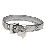 Silver Leather Miu Miu Bracelet