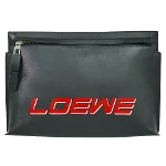 Black Leather Loewe Pouch