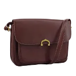 Burgundy Leather Cartier Shoulder Bag