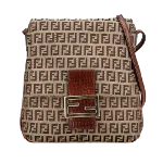 Beige Canvas Fendi Crossbody Bag