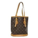 Brown Canvas Louis Vuitton Bucket Bag