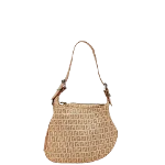 Beige Canvas Fendi Shoulder Bag