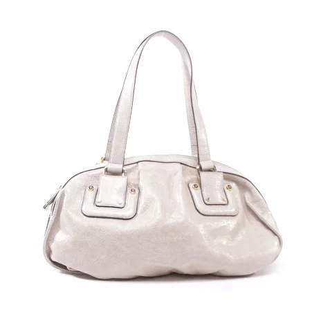 Grey Leather Coccinelle Shoulder Bag