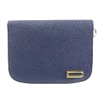 Navy Leather Delvaux Wallet