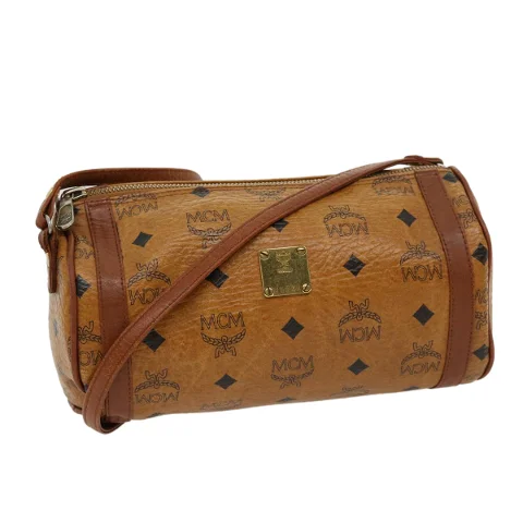 Brown Leather Mcm Shoulder Bag