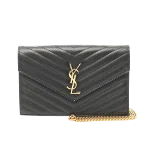 Black Leather Yves Saint Laurent Shoulder Bag