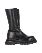 Black Leather Burberry Boots