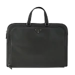 Black Leather Prada Briefcase