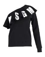 Black Cotton MSGM Sweatshirt