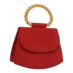 Red Suede Saint Laurent Handbag