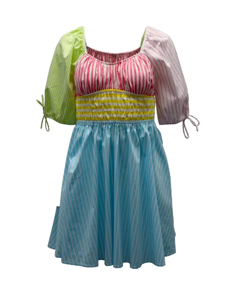 Multicolor Cotton Staud Dress