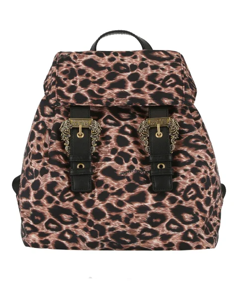 Brown Nylon Versace Jeans Couture Backpack