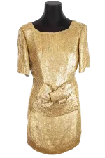 Gold Fabric Yves Saint Laurent Dress